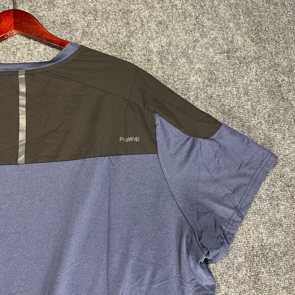 Spyder Active Tee Shirt Mens XXL Blue Short Sleeve Crew Neck Reflective Proweb - Picture 7 of 9